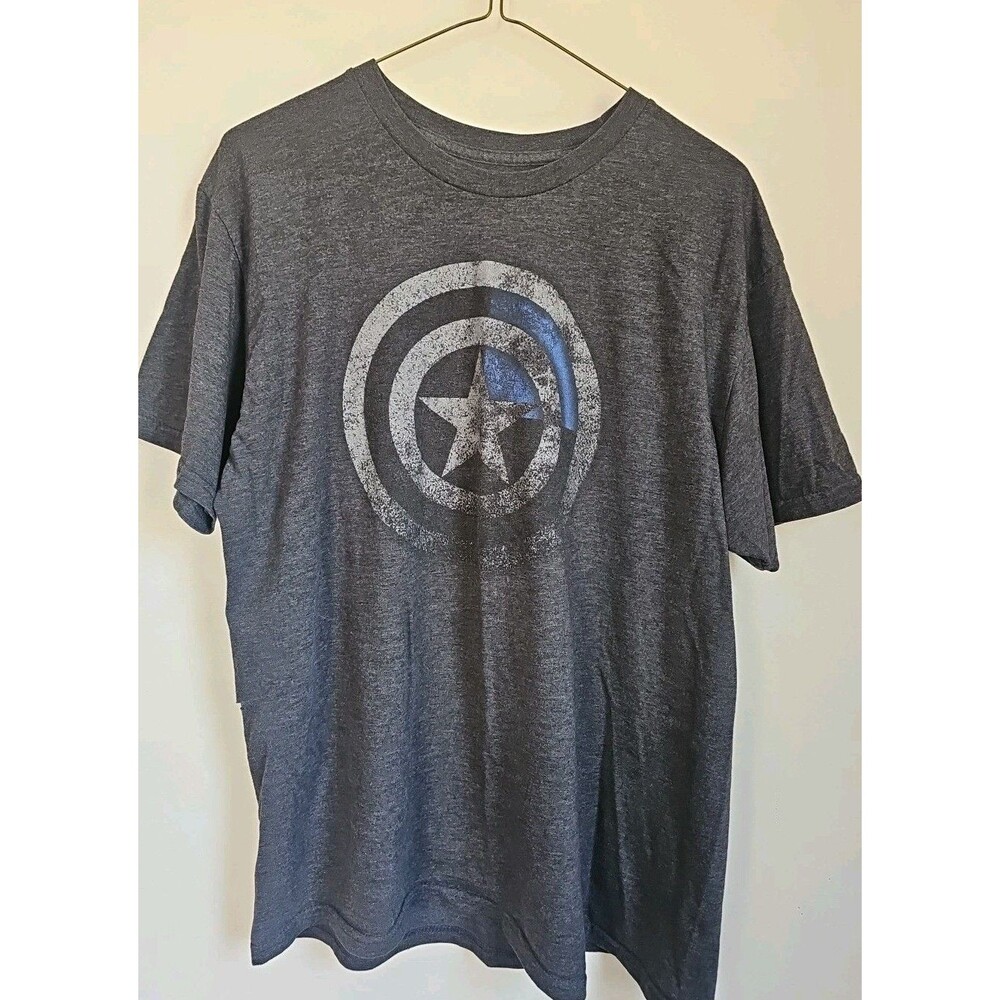 Captain America Shield Logo Marvel Comics Mens Large T-Shirt